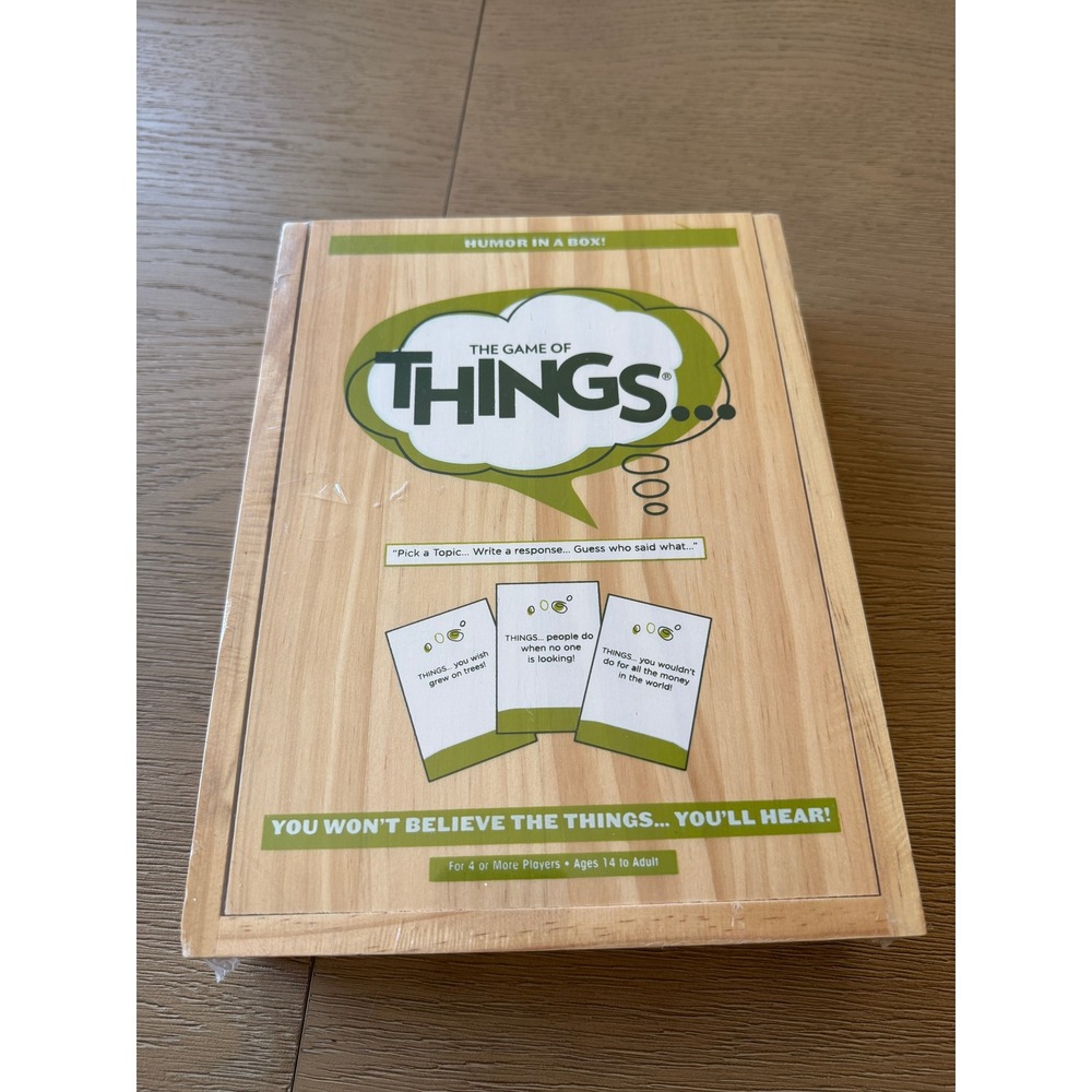 The Game of Things Party Board Game PlayMonster 300 Topics New Sealed Wood Box
